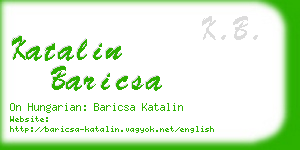 katalin baricsa business card